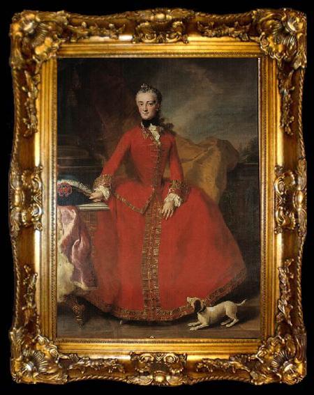 framed  Georges desmarees Portrait of Maria Anna Sophia of Saxony, ta009-2